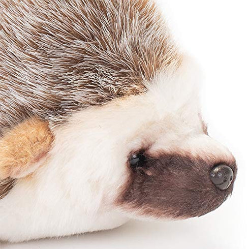 DEMDACO Huddled Small Hedgehog - Wispy Chestnut Children's Plush Stuffed Animal