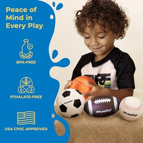 Mold-Free Bath Toys for Babies and Toddlers - Non-Squirting, BPA-Free, Safe Infant Bath Toys for Tub, Beach, Pool