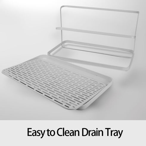 Countertop 12.4 7.09 inch Counter Kitchen Bottle Drying Rack with Drain Tray, x Organizer, for Insulated Water, Baby