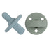 3 4-Pack x2 x2) Soother Pacifier,Food Grade Silicone Pacifiers with Handle & Holes for Added Safety, BPA Free, (Sage /