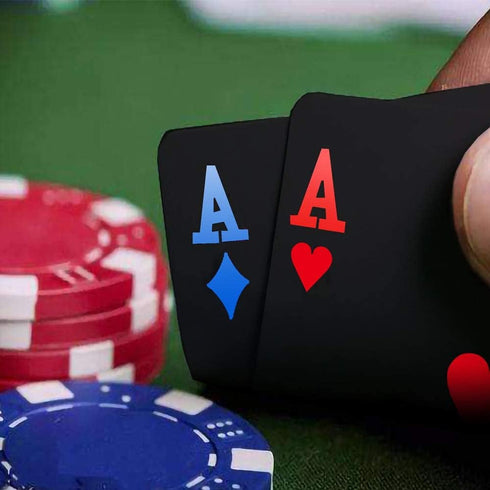 2 Decks of Waterproof Poker Cards with Flexible Plastic PVC and Classic Trick Cards