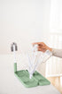 Ubbi On-The-Go Drying Rack and Brush Set, includes Travel Case and Bottle Brush for Compact Storage, Sage