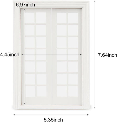 1: 12 28 Dollhouse Accessories Miniature Windows Scale Furniture Window Frame Model Panes Dollhouse Decoration Fiary