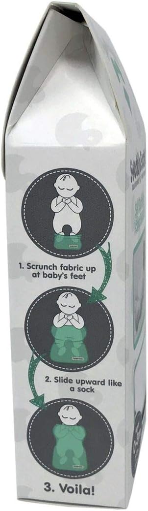 Woombie 0-3 One-Step Swaddle Sock for Babies Months - Self-Soothing Swaddling Sack - Wearable Newborn Baby Blanket