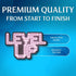 Level Up Neon Game Video Gamer Stickers - Premium Quality Vinyl Bumper Stickers 2-Pack Made in USA