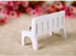 SEWACC Mini Dollhouse Garden Bench Miniature Doll Bench Couch with Cushions for DIY Craft Home Decor