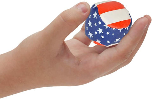 ArtCreativity Patriotic Juggling Balls Set for Beginners, Set of 3, American Flag Juggle Ball Kit for Kids