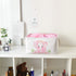 INough Pink Basket Elephant Storage Bins for Kids, Collapsible Storage Basket for Toys and Clothes, Medium