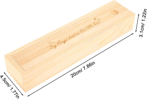 Pregnancy Test Keepsake Box Wooden Storage Case for Announcement First Positive Test Memory Unique for Parents