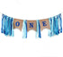 SS Cohen 1st Birthday Decorations, Baby Boy's Burlap Highchair Banner for First Birthday Celebrations