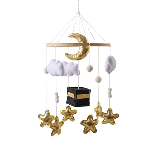 GOODMOM Baby Crib Mobile Nursery Decoration Moon and Stars Hanging Mobile Gender-Neutral Baby