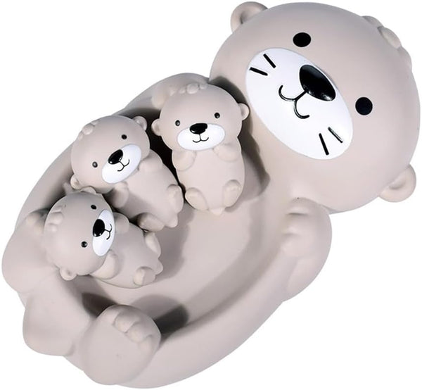 Miracland Otter Bath Toy Set - Mother and 3 Baby Otters, Lovely Family