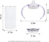 6 Pack 12 oz Sublimation Blanks Sippy Cup Baby Bottle with Handles Straight Stainless Steel Insulated Skinny Tumblers
