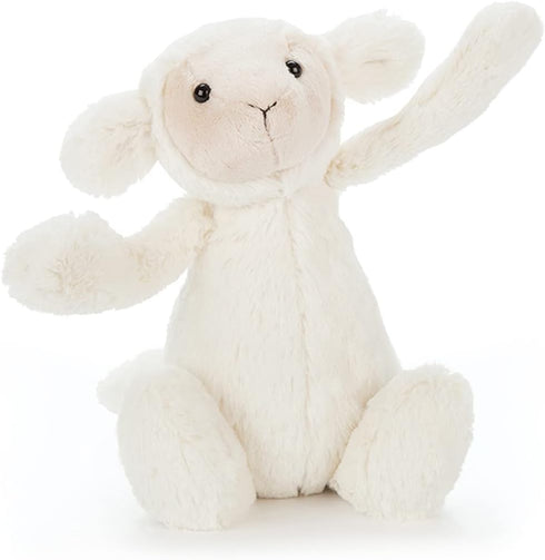 Jellycat Bashful Lamb Stuffed Animal, Medium 12 inches - Classic Lamb and Sheep Plush Toy Gift