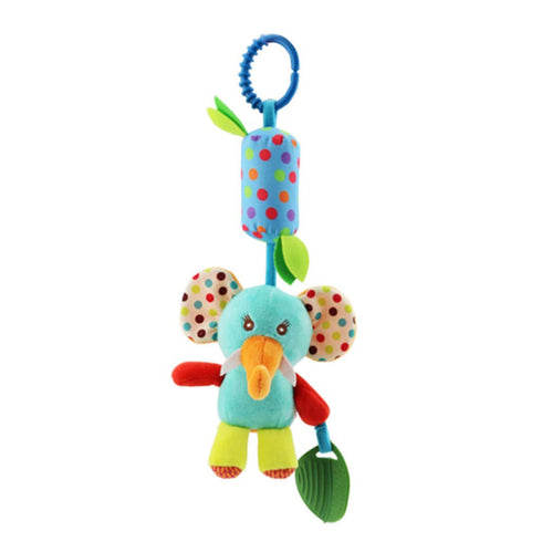 4 PCS Baby Soft Hanging Rattle Crinkle Squeaky Toy, Baby Toys for 0-1 Year, Plush Stroller Infant Car Bed Crib Activity