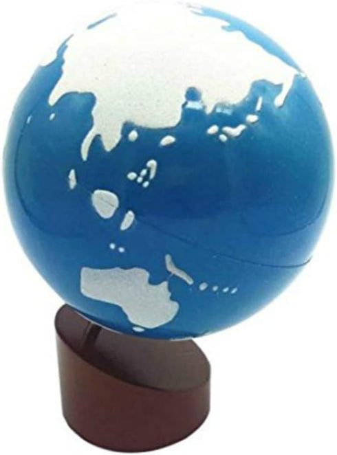Baby Earth Globe Toys, Montessori Earth Globe, Plastic and Wood Material for Early Learning Teaching Aids