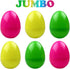 JoFAN 6 Pack Prefilled Jumbo Plastic Easter Eggs with Light Up Dinosaur Bath Toys Inside for Kids Boys Girls Toddlers