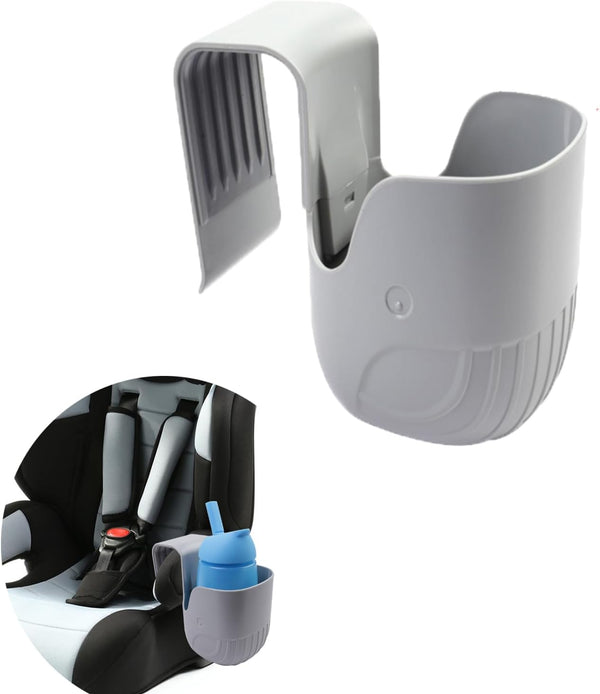 Child Cup Holder for Convertible Car Seats, Baby Stroller Cup Holder, Compatible with Majority of Car Seat Models – Grey