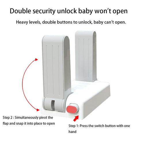 QL-LINRUN No-Drill Door Lever Lock Child Proof, Heavy Duty Adhesive Pet Safety Gate for Toddlers, Baby Proofing No