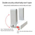 QL-LINRUN No-Drill Door Lever Lock Child Proof, Heavy Duty Adhesive Pet Safety Gate for Toddlers, Baby Proofing No