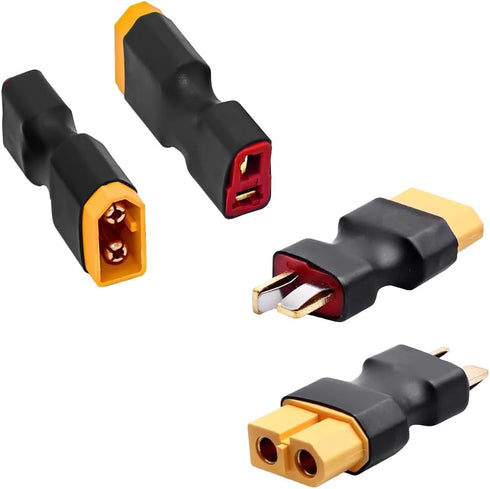 XT60 to T Plug Adapter, RC LiPo Battery Connectors without Wires, Male & Female Connector