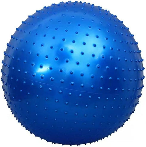 Large Sensory Massage Ball for Kids, 33.5" 85CM Bouncy Exercise Ball with Tactile Spikes, Blue Ball