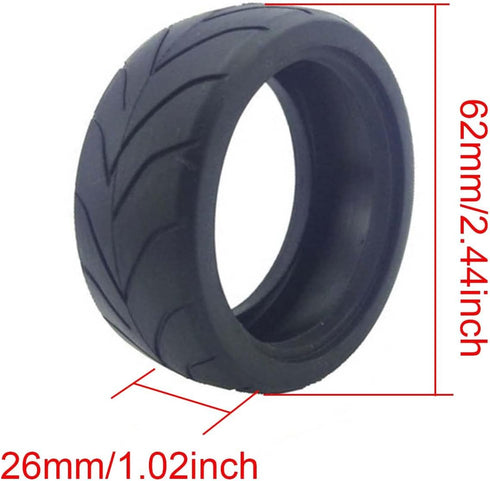 RC 1:10 On-Road Racing Car Rubber Tires Sponge Inside for HSP HPI 4PCS (J)