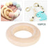 Generic 100Pcs Set, 25mm Wooden Rings Wooden Ring for Hanging Decorations Pendant Teethers