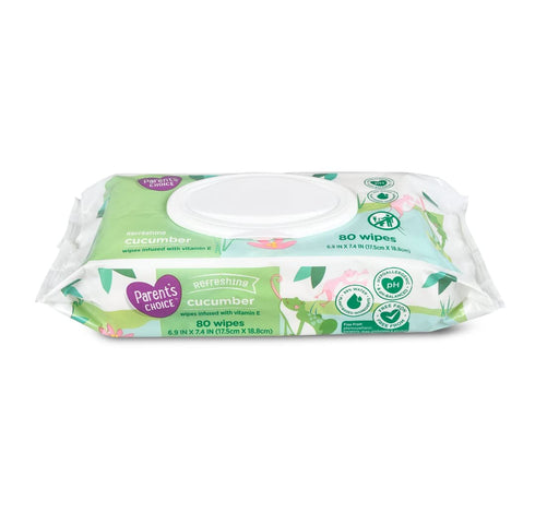 Parent's Choice 240 Baby Wipes Refreshing Cucumber Ct w/ Aloe