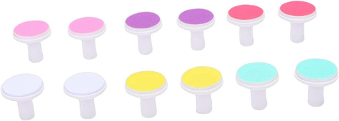 GEERYZHE 12 Trimmer PCS Baby Nail File Pads - Electric Nail Replacement Heads with Fine & Coarse Grits for Newborns