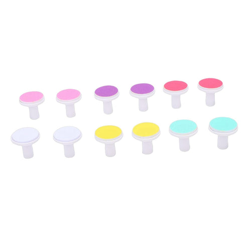 Generic 12 Trimming, 1 12 Baby Nail Grinder Heads, Replacement Pads, Color Coded Pads for Age Specific Use, ABS