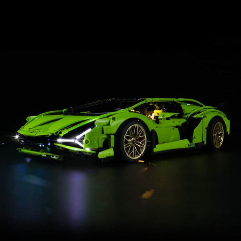 LIGHTAILING Light Set for Technic Lamborghini Sian FKP 37 Building Blocks Model - Led Light Kit Compatible with Lego