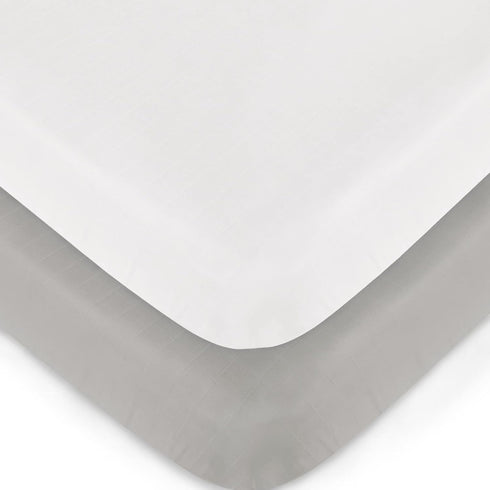 2 Pack, Muslin Crib Sheets for Boys and Girls Ultra Soft Muslin Fitted Baby Crib Sheet for Standard Crib Mattress