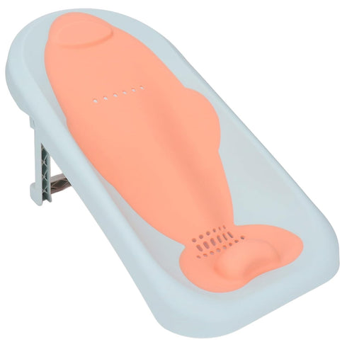 Focket Baby Bath Support, Ergonomic Spine Protection Foldable Quick Drying Slip Baby Bath Seat, Cushion with Reusable