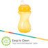 3 Pack Nuby No Spill Toddler Sippy Cups - Toddler Cups Spill Proof with Easy and Firm Grip - Aqua, Coral, Yellow