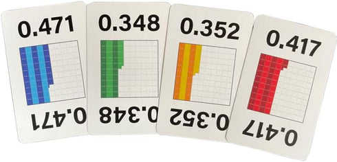 Decimal War Card Game - Read and Compare Decimal Numbers
