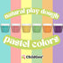 Set, 6-Pack 4.5-Ounce ChildGen Natural Play Dough Non-Toxic, Super Soft, Long Lasting Playdough, Modeling Dough, Kids