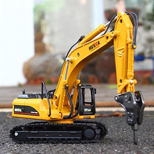 Gemini&Genius 1:50 Scale Diecast Drill Excavator Construction Site Vehicle Toys - Digger and Driller Collectibles