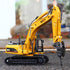 Gemini&Genius 1:50 Scale Diecast Drill Excavator Construction Site Vehicle Toys - Digger and Driller Collectibles