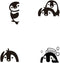 Removable Switch Stickers - 4 Cute Penguins Cartoon Wall Decals, Family DIY Decor Art Stickers for Kids Bedroom