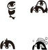 Removable Switch Stickers - 4 Cute Penguins Cartoon Wall Decals, Family DIY Decor Art Stickers for Kids Bedroom