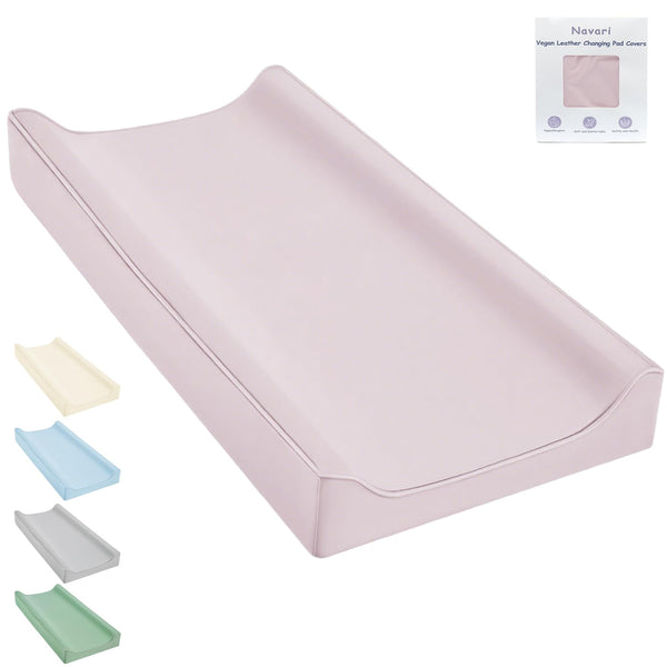 Navari Vegan Leather Changing Pad Cover - 31"X 16" - Waterproof Wipeable, Extra