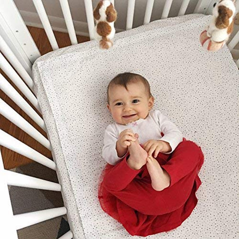 100% QuickZip Crib Extra Zip-On Sheet (SecureFit Wraparound Base Not Included) - Faster, Safer, Easier Baby Crib Sheets