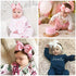 Yxiang 20pcs Baby Headbands with 6" Big Elastics, Nylon Ribbon Bows Hair Accessories for Newborns