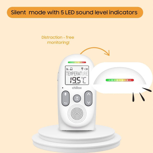 CHILLAX 360 4-in-1 6.0 Baby Digital Audio Monitor | Baby Monitor with Night Light, Soothing Sound Machine, Room
