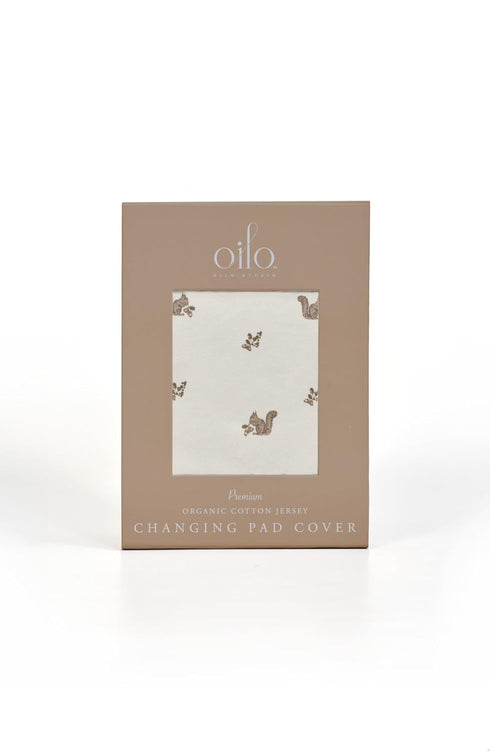 300 Count, (32" 16"), Oilo Changing Pad Cover, Breathable Organic Cotton Fitted Jersey, Thread Machine Wash, Fits