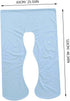 U-Shape Pregnancy Support Pillow Case Multi-Functional Body Cushion Cover for Side Sleeping Durable Washable Sky Blue