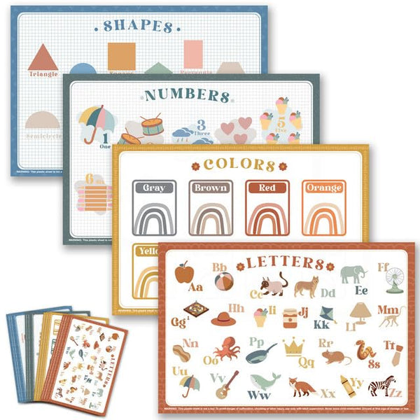 Babebay Disposable Placemats for Baby, 60 Pack Sticky Toddler Placemat for Restaurants,