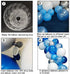 16ft Blue White and Silver Balloon Garland Arch Kit - 117 Balloons for Birthdays, Weddings, Baby Showers