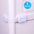 Baby Locks (6-Pack) for Child Safety Cabinet Proofing - Easy Adhesive Drawer Door Latches, No Screws & Magnets